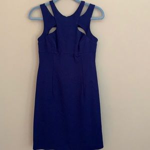 BetseyJohnson lined navy dress cutouts